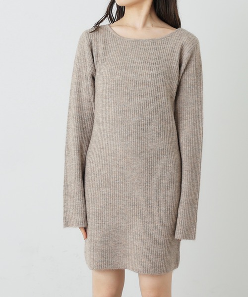 Chico（チコ）の「【新色追加】ハイネックミニワンピース+クロスニット