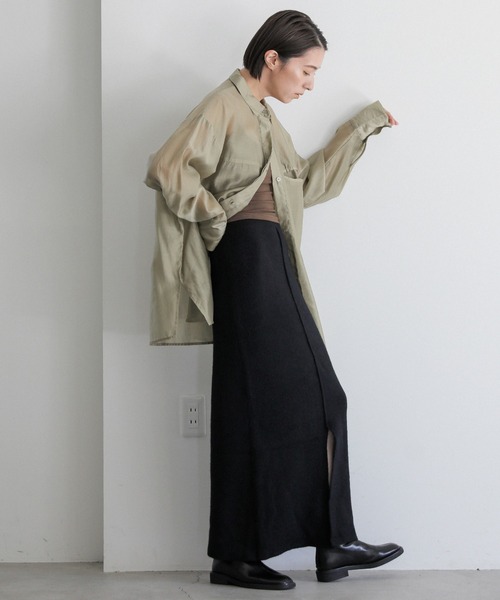 select MOCA(セレクトモカ)の「アルパカタッチスリットニットスカート(スカート・レディース・アイボリー/ブラック/モカ・FREE)」の16枚目の写真