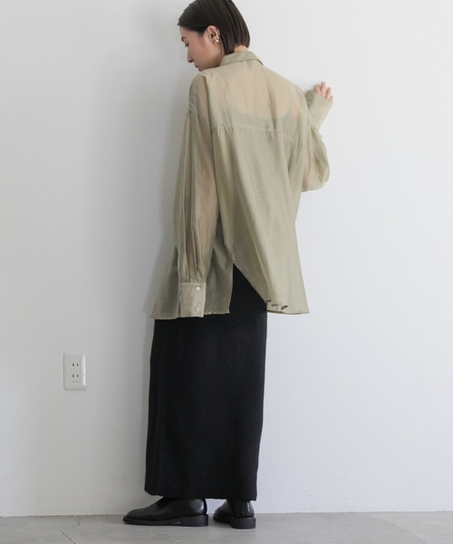 select MOCA(セレクトモカ)の「アルパカタッチスリットニットスカート(スカート・レディース・アイボリー/ブラック/モカ・FREE)」の17枚目の写真