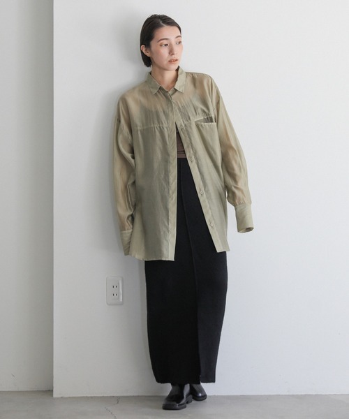 select MOCA(セレクトモカ)の「アルパカタッチスリットニットスカート(スカート・レディース・アイボリー/ブラック/モカ・FREE)」の14枚目の写真