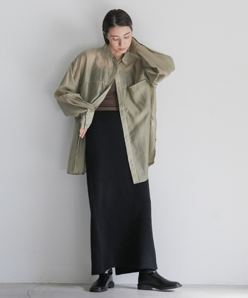 select MOCA(セレクトモカ)の「アルパカタッチスリットニットスカート(スカート・レディース・アイボリー/ブラック/モカ・FREE)」の18枚目の写真