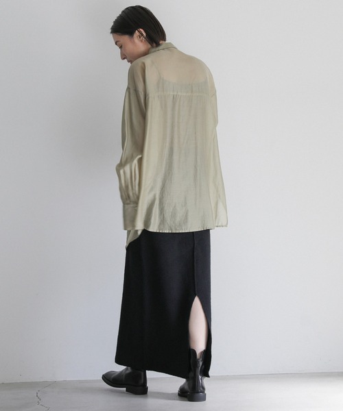 select MOCA(セレクトモカ)の「アルパカタッチスリットニットスカート(スカート・レディース・アイボリー/ブラック/モカ・FREE)」の19枚目の写真