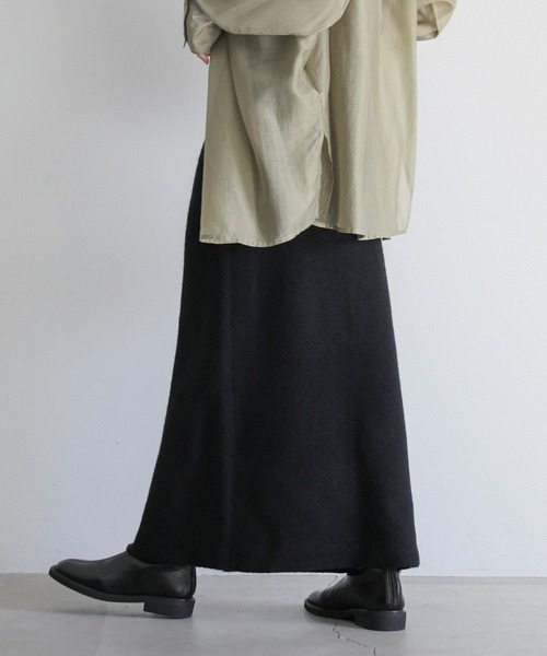 select MOCA(セレクトモカ)の「アルパカタッチスリットニットスカート(スカート・レディース・アイボリー/ブラック/モカ・FREE)」の22枚目の写真