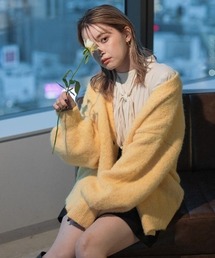 メランジシャギーカラーカーディガン  170422