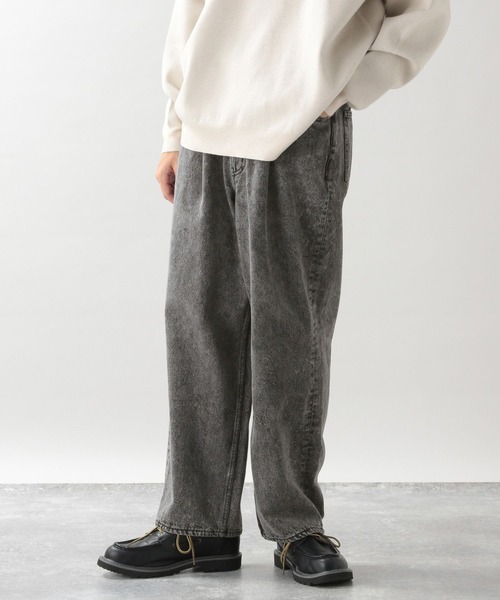 RAGEBLUE（レイジブルー）の「加工デニム/タックワイドパンツ（デニムパンツ・メンズ・ブルー/ダークグレー・MEDIUM/LARGE）」の4枚目の写真