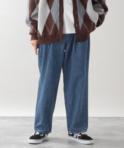 RAGEBLUE（レイジブルー）の「加工デニム/タックワイドパンツ（デニムパンツ・メンズ・ブルー/ダークグレー・MEDIUM/LARGE）」の7枚目の写真