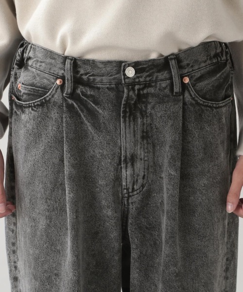 RAGEBLUE（レイジブルー）の「加工デニム/タックワイドパンツ（デニムパンツ・メンズ・ブルー/ダークグレー・MEDIUM/LARGE）」の14枚目の写真