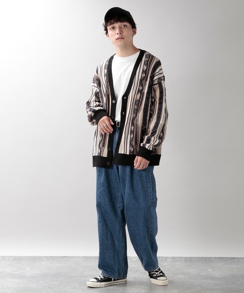 RAGEBLUE（レイジブルー）の「加工デニム/タックワイドパンツ（デニムパンツ・メンズ・ブルー/ダークグレー・MEDIUM/LARGE）」の20枚目の写真