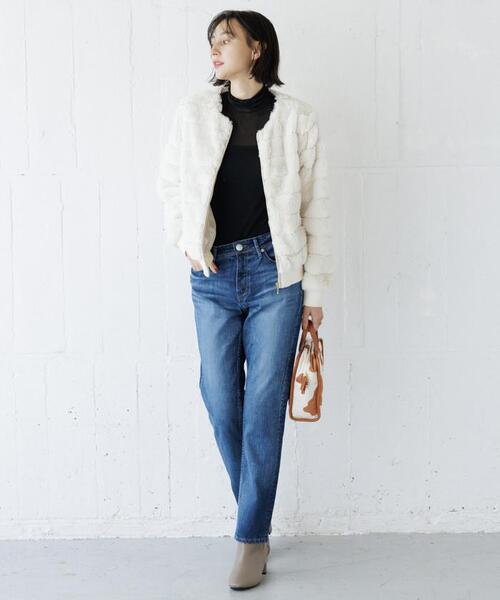 YANUK（ヤヌーク）の「【YANUK】ANNETEストレートデニムパンツ（その他パンツ・レディース・ダークブルー・2/0/3/1）」の18枚目の写真