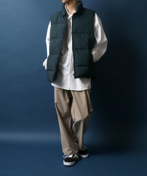 ANPAS（アンパス）の「ANPAS Stretch Oversize Eco Down Vest/ANPAS 別注 ストレッチ オーバーサイズ エコダウンベスト（ダウンベスト・メンズ・ブラック/グリーン/グレイッシュベージュ・M/L）」の8枚目の写真