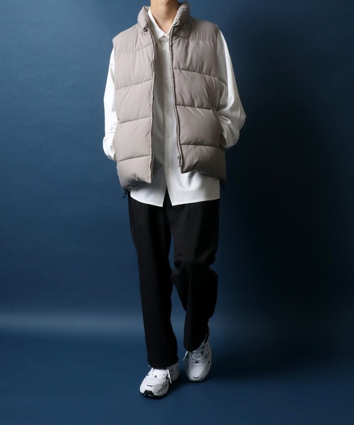 ANPAS（アンパス）の「ANPAS Stretch Oversize Eco Down Vest/ANPAS 別注 ストレッチ オーバーサイズ エコダウンベスト（ダウンベスト・メンズ・ブラック/グリーン/グレイッシュベージュ・M/L）」の6枚目の写真