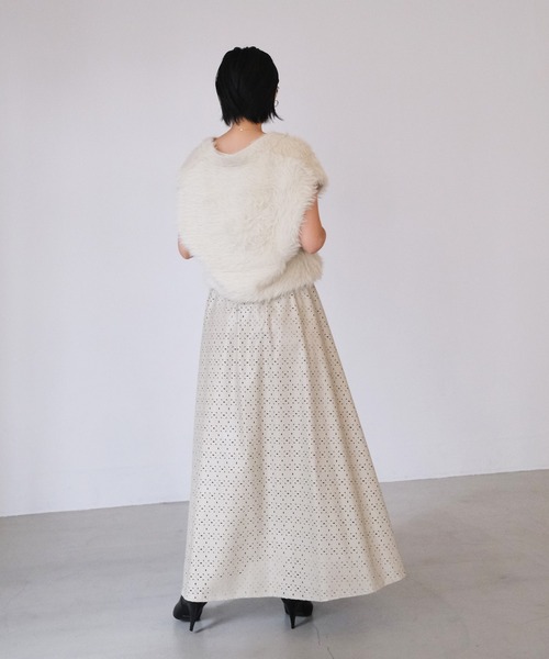 AKTE（アクテ）の「タックボリュームロングスカート（スカート