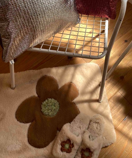 Casselini（キャセリーニ）の「Casselini HOME(キャセリーニ ホーム)フェイクファースリッパ（ルームシューズ/スリッパ・レディース・アイボリー/ボルドー・FREE）」の12枚目の写真