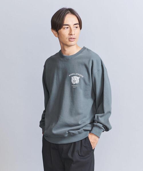 Russell Athletic（ラッセルアスレティック）の「【別注】＜RUSSELL ATHLETIC＞ TIGER CREW NECK/スウェット（スウェット・メンズ・ライトグレー/ライトブルー・S/L/M/XL）」の5枚目の写真