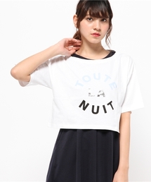 ETRE CECILE | ETRE CECILE  『TOUTE LA NUIT』クロップドTシャツ(Tシャツ/カットソー)