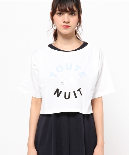 ETRE CECILE（エトレセシル）の「ETRE CECILE  『TOUTE LA NUIT』クロップドTシャツ（Tシャツ/カットソー・レディース・ホワイト・SMALL/MEDIUM）」の7枚目の写真