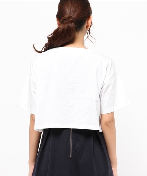 ETRE CECILE（エトレセシル）の「ETRE CECILE  『TOUTE LA NUIT』クロップドTシャツ（Tシャツ/カットソー・レディース・ホワイト・SMALL/MEDIUM）」の8枚目の写真