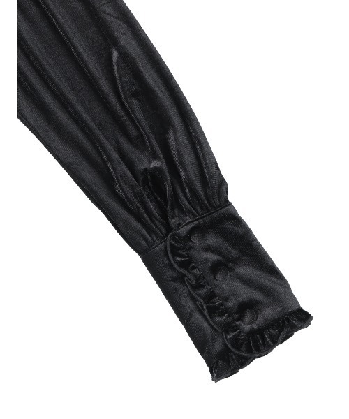 MIRO AMURETTE（ミロアミュレット）の「velour ribbon tie blouse（シャツ/ブラウス・レディース・ブラック・FREE）」の9枚目の写真