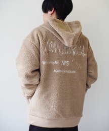 ＜ 当店限定・別注アイテム ＞ 【（What it isNt）ART BY MARKGONZALES / (ワットイットイズント) アートバイ マークゴンザレス 】 ボアフリース フードパーカー