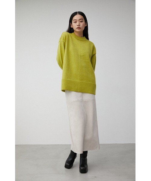 AZUL by moussy（アズールバイマウジー）の「FAUX SUEDE SLIT SKIRT/フェイクスエードスリットスカート（スカート・レディース・ブラック/ライトブラウン/ライトベージュ・SMALL/MEDIUM）」の15枚目の写真