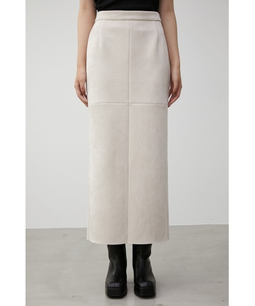 AZUL by moussy（アズールバイマウジー）の「FAUX SUEDE SLIT SKIRT/フェイクスエードスリットスカート（スカート・レディース・ブラック/ライトブラウン/ライトベージュ・SMALL/MEDIUM）」の16枚目の写真