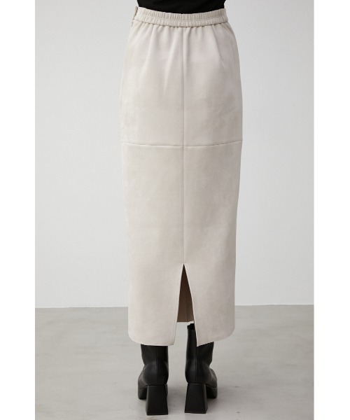 AZUL by moussy（アズールバイマウジー）の「FAUX SUEDE SLIT SKIRT/フェイクスエードスリットスカート（スカート・レディース・ブラック/ライトブラウン/ライトベージュ・SMALL/MEDIUM）」の18枚目の写真