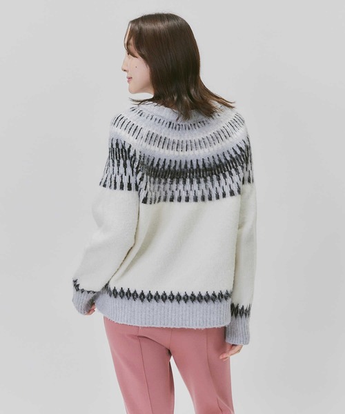 HONEYSUCKLE ROSE(ハニーサックルローズ)の「【HONEYSUCKLE ROSE】求心柄ニット(ニット/セーター・レディース・ベージュ/オフホワイト・M/L)」の21枚目の写真