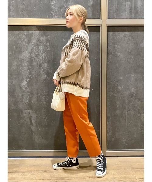 HONEYSUCKLE ROSE(ハニーサックルローズ)の「【HONEYSUCKLE ROSE】求心柄ニット(ニット/セーター・レディース・ベージュ/オフホワイト・M/L)」の15枚目の写真