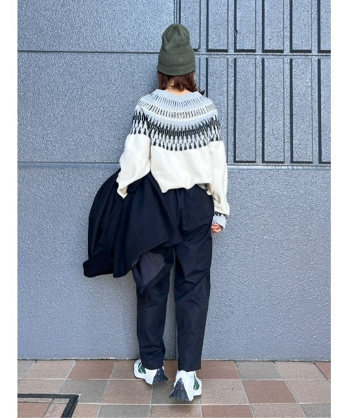 HONEYSUCKLE ROSE(ハニーサックルローズ)の「【HONEYSUCKLE ROSE】求心柄ニット(ニット/セーター・レディース・ベージュ/オフホワイト・M/L)」の10枚目の写真