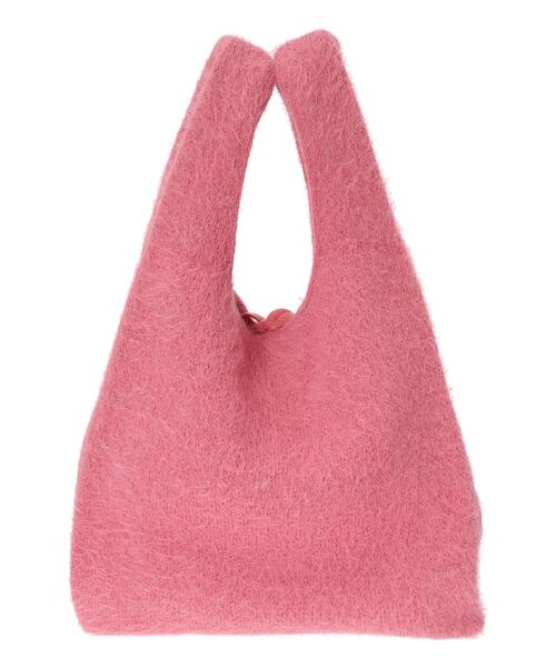 Lugnoncure(ルノンキュール)の「シャギーニットマルシェバッグ(ハンドバッグ・レディース・オフホワイト/グレー/ピンク・フリ-)」の13枚目の写真