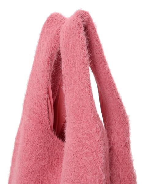 Lugnoncure(ルノンキュール)の「シャギーニットマルシェバッグ(ハンドバッグ・レディース・オフホワイト/グレー/ピンク・フリ-)」の16枚目の写真