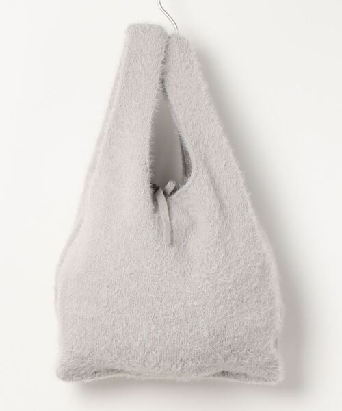 Lugnoncure(ルノンキュール)の「シャギーニットマルシェバッグ(ハンドバッグ・レディース・オフホワイト/グレー/ピンク・フリ-)」の8枚目の写真