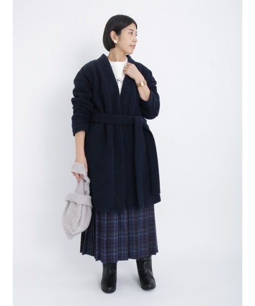 Lugnoncure(ルノンキュール)の「シャギーニットマルシェバッグ(ハンドバッグ・レディース・オフホワイト/グレー/ピンク・フリ-)」の9枚目の写真