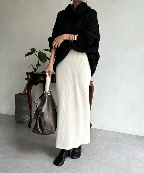 DouDou（ドゥドゥ）の「アルパカMIX BIGタートル（ニット/セーター・レディース・ブラック/グレイッシュベージュ/ピンク・FREE）」の15枚目の写真