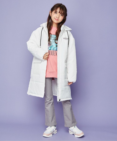 シスタージェニィ　中綿ベスト ☆JENNI（シスタージェニー）・フード付きい中綿ベスト・140・黒 新作