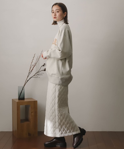 SENSE OF PLACE by URBAN RESEARCH(センスオブプレイスバイアーバンリサーチ)の「キルティングナロースカート(スカート・レディース・ブラウン/アイボリー/ブラック・ONE)」の13枚目の写真