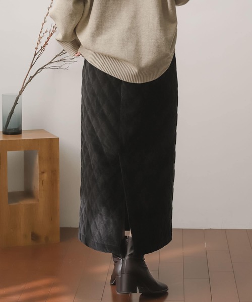 SENSE OF PLACE by URBAN RESEARCH(センスオブプレイスバイアーバンリサーチ)の「キルティングナロースカート(スカート・レディース・ブラウン/アイボリー/ブラック・ONE)」の17枚目の写真