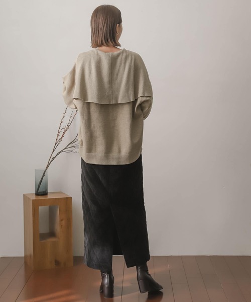 SENSE OF PLACE by URBAN RESEARCH(センスオブプレイスバイアーバンリサーチ)の「キルティングナロースカート(スカート・レディース・ブラウン/アイボリー/ブラック・ONE)」の19枚目の写真