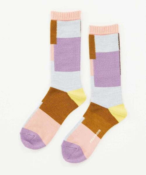 FRAPBOIS(フラボア)の「パッチワークソックス(ソックス/靴下・レディース・イエロー/ブルー/パープル・FREE)」の3枚目の写真