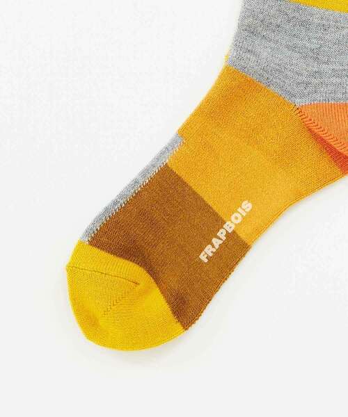 FRAPBOIS(フラボア)の「パッチワークソックス(ソックス/靴下・レディース・イエロー/ブルー/パープル・FREE)」の4枚目の写真