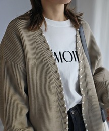 ap retro | パール付ガウンニットカーディガン　スポンディッシュカーディガン(カーディガン/ボレロ)