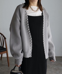 ap retro | パール付ガウンニットカーディガン　スポンディッシュカーディガン(カーディガン/ボレロ)