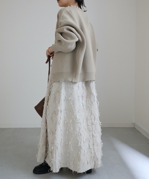 ap retro(アプレトロ)の「パール付ガウンニットカーディガン スポンディッシュカーディガン(カーディガン/ボレロ・レディース・ブラック/ライトグレー/アイボリー/グレイッシュベージュ・FREE)」の18枚目の写真