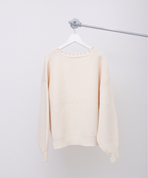 ap retro(アプレトロ)の「パール付ガウンニットカーディガン スポンディッシュカーディガン(カーディガン/ボレロ・レディース・ブラック/ライトグレー/アイボリー/グレイッシュベージュ・FREE)」の21枚目の写真