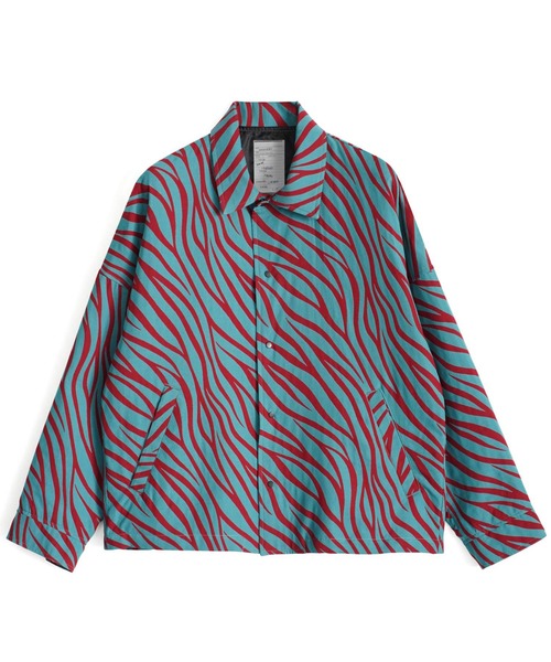 SHAREEF(シャリーフ)の「ZEBRA JQ SWING TOP(ブルゾン・メンズ・ブラック/ターコイズブルー/パープル・1/2/3)」の4枚目の写真