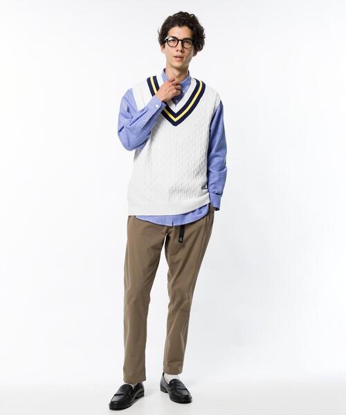 coen(コーエン)の「The M&M Store(ザ・ミックス&マッチストア)コラボ ケーブルチルデンベスト(ベスト・メンズ・ホワイト/ネイビー・M/L)」の15枚目の写真