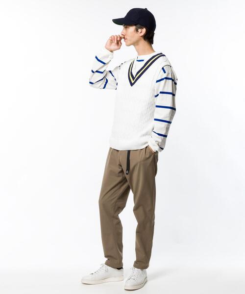 coen(コーエン)の「The M&M Store(ザ・ミックス&マッチストア)コラボ ケーブルチルデンベスト(ベスト・メンズ・ホワイト/ネイビー・M/L)」の17枚目の写真