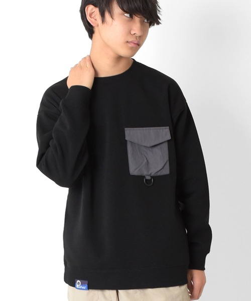GLAZOS(グラソス)の「【Penfield】裏起毛・別布ポケットトレーナー(スウェット・キッズ・ベージュ/ブラック/グリーン・150cm/170cm/160cm/140cm)」の2枚目の写真