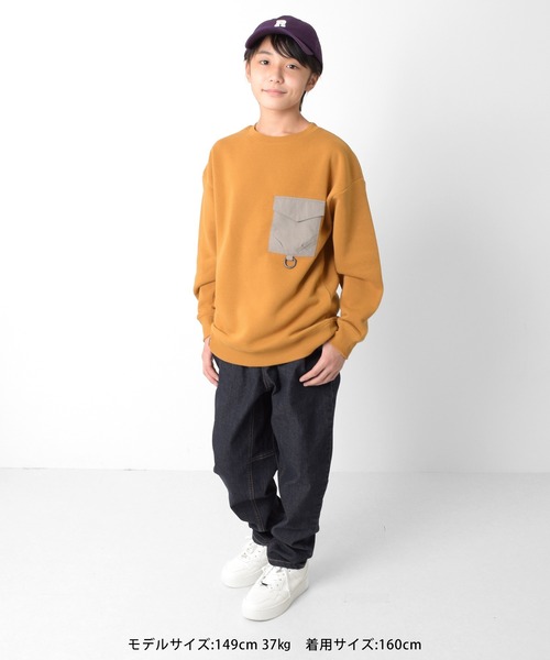 GLAZOS(グラソス)の「【Penfield】裏起毛・別布ポケットトレーナー(スウェット・キッズ・ベージュ/ブラック/グリーン・150cm/170cm/160cm/140cm)」の8枚目の写真