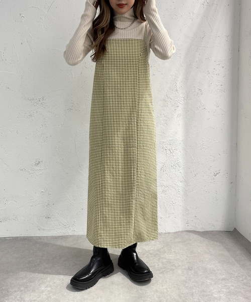 apres jour mignon(アプレジュールミニョン)の「チェックナローキャミワンピース【ZOZOTOWN限定アイテム】(ワンピース・レディース・ブラック/グリーン・SMALL/MEDIUM/X-LARGE)」の10枚目の写真